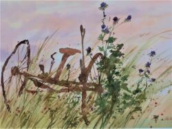 AQUARELLE ORIGINALE FANEUSE