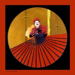 CARRE DE SOIE PRINCE ROUGE ET NOIR - Collection Pastel Passion@ - Pierre Risch