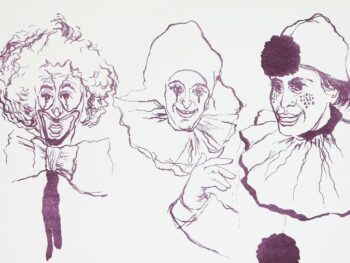 3 FIGURES EN POURPRE